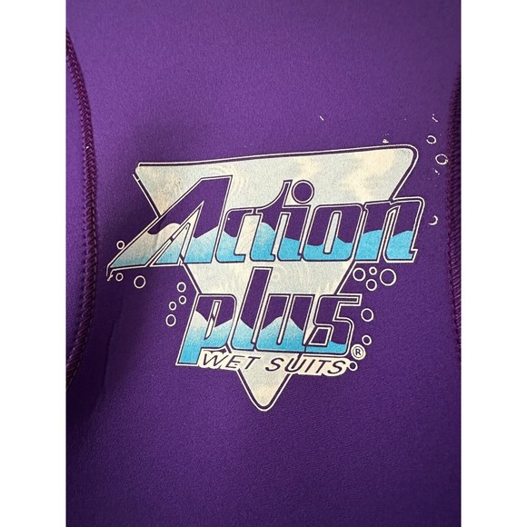 NEW Wet Suit Action Plus Full Body Neoprene Purple Yellow Small Made in USA - Picture 5 of 13